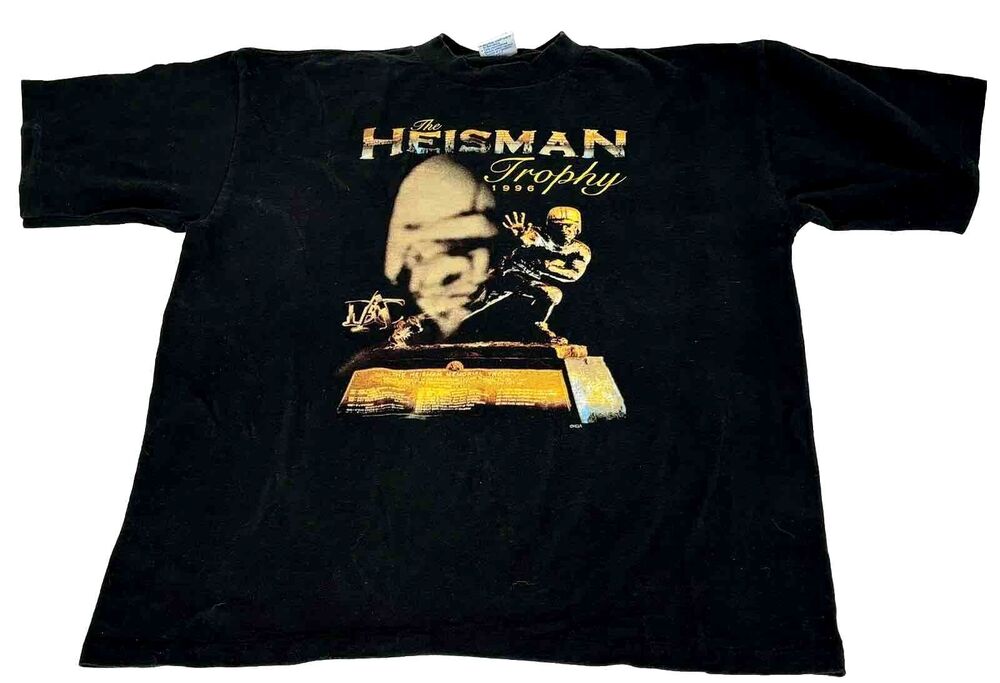 Vintage Men’s Heisman Trophy Football T-Shirt Size XL Made in USA